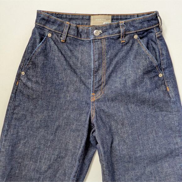 Everlane Arc 27 Dark Wash Barrel Leg High Rise Minimalist Chic Denim - Picture 3 of 9